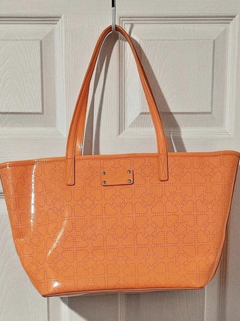 Michael Kors Orange Perforated Tote